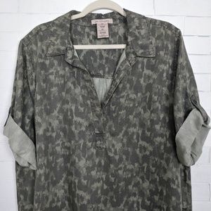 Philosophy Shirt Dress/Camo Print/Sz XXL